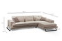 Atelier Del Sofa Frido Corner Right (L3+Chl) - Ecru